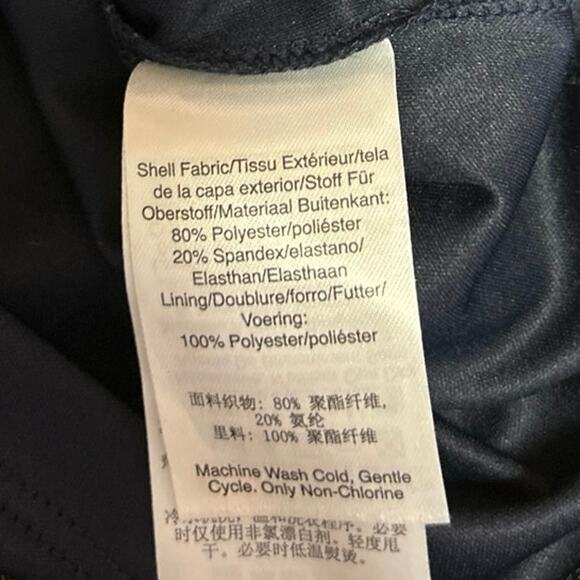 DKNY Women's Blue Green Colorblock Ruffle Mesh Sleeveless Blouse Top Size S - Picture 4 of 4